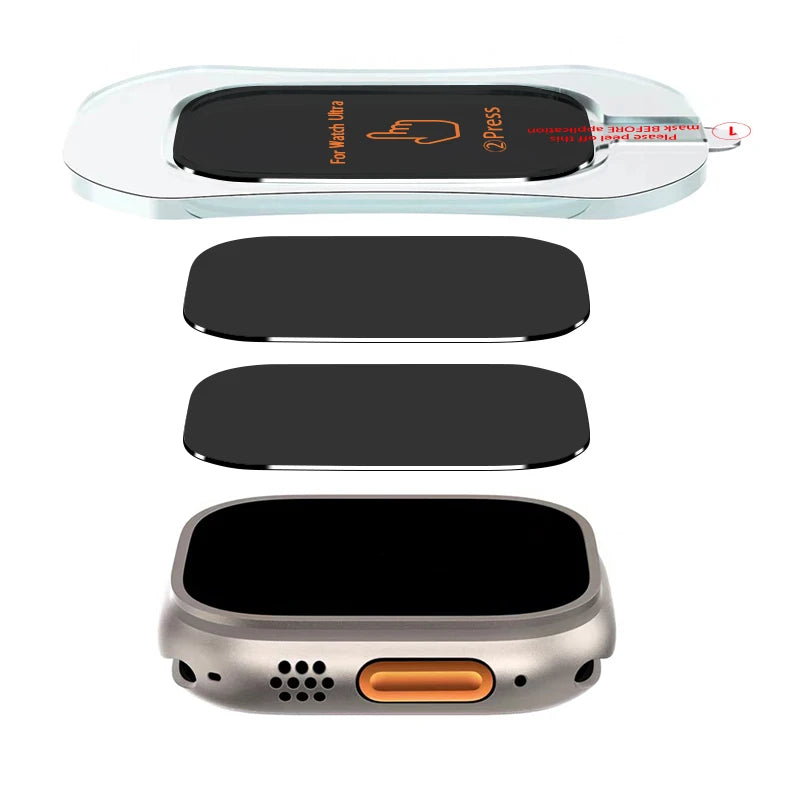 Privacy Tempered Glass Screen Protector for Apple Watch Ultra & Ultra 2 49mm – Includes Alignment Film Tool, Apple Watch Accessories