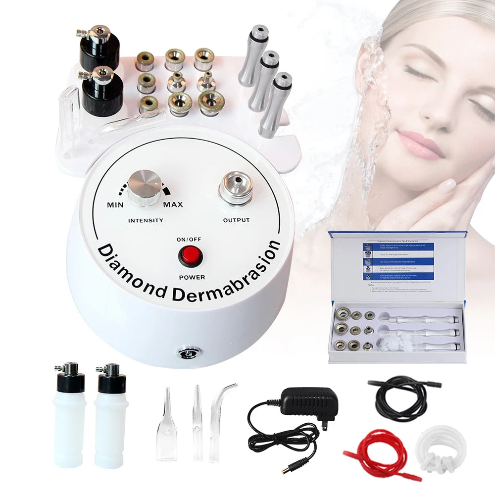 AOKO 3-in-1 Diamond Microdermabrasion Machine – Vacuum Suction & Water Spray Tool for Facial Moisturizing & Skin Exfoliation