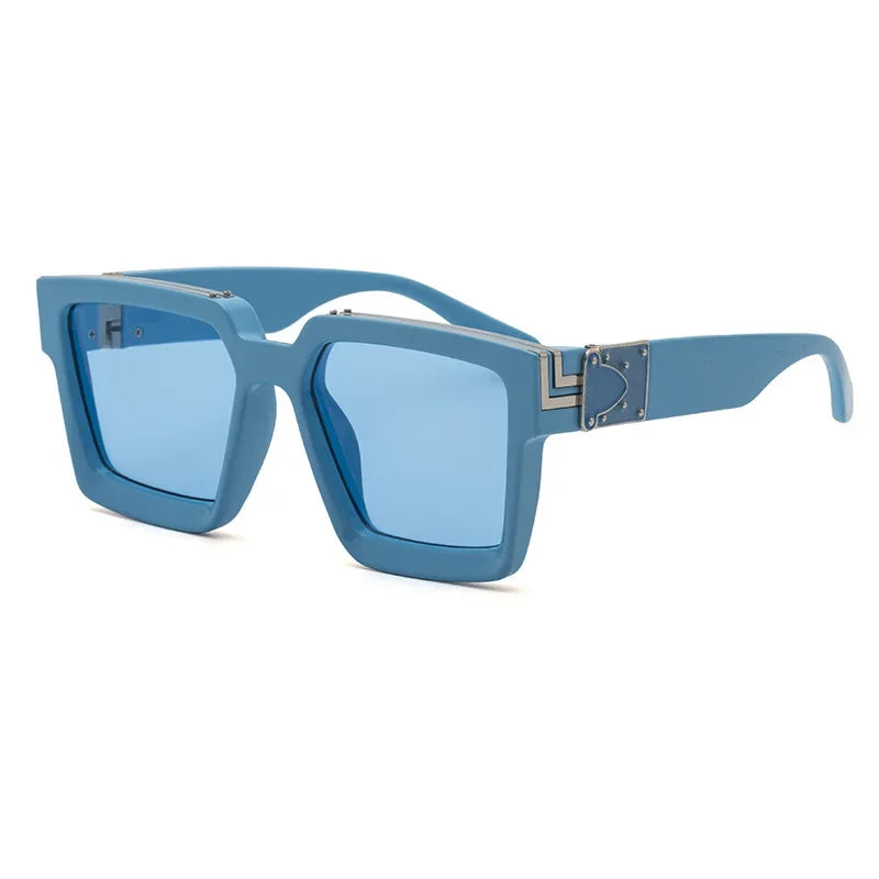 Luxury Designer Square Oversized Sunglasses — UV400 Fashion Thick Frame for Men & Women