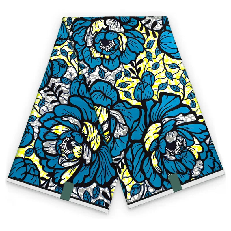 2026 African Ankara Wax Print Fabric - 100% Cotton Soft High Quality Original Real Wax Fabric for Party Dresses HH101