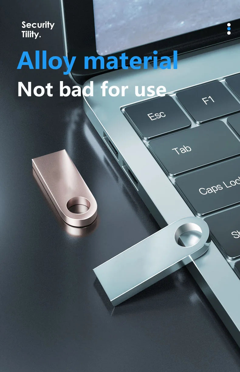 USB Flash Drive – Metal Pen Drive 4GB to 128GB Memory Stick, High-Speed USB Stick