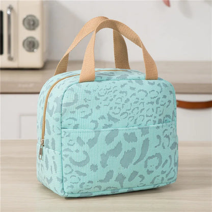 Ink Pattern Insulated Lunch Bag - Bento Box Cooler Tote with Ice Pack for Travel & Picnic
