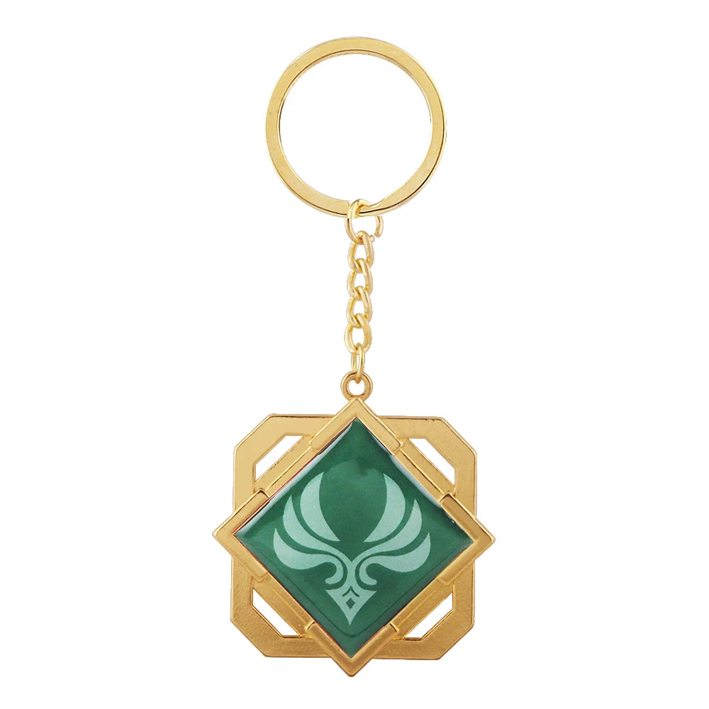 Genshin Impact Venti Eye Keychain 1:1 – Luminous Anime Cosplay Key Ring Backpack Pendant Gaming Accessories Gift