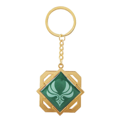 Genshin Impact Venti Eye Keychain 1:1 – Luminous Anime Cosplay Key Ring Backpack Pendant Gaming Accessories Gift