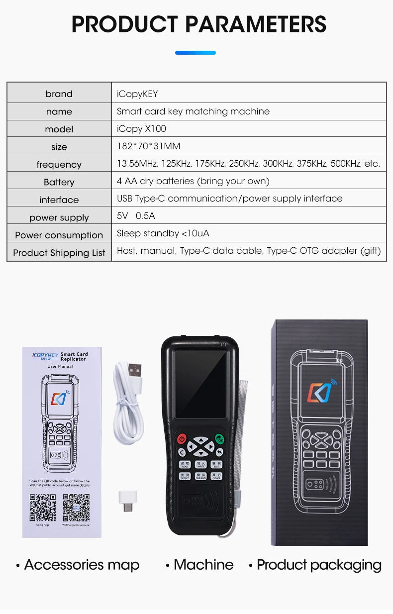 RFID Reader & Writer | Key Card Programmer, NFC Copier & Decoder with Mobile App