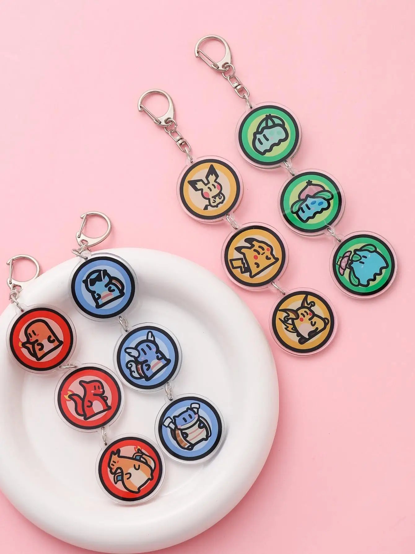 Anime Acrylic Keychain – Cute Cartoon Car Bag Pendant, Creative Gift for Friends & Fans, Fun Keyring Charm