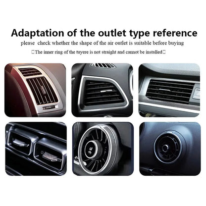 10-Piece Car AC Vent U-Shaped Decorative Trim Strips – 20cm Interior Styling Moulding and Edge Protector Accents