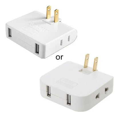 180° Rotatable Socket Converter – 3/4 in 1 Multi Plug Extension with USB, Mini Wireless Power Outlet Adapter