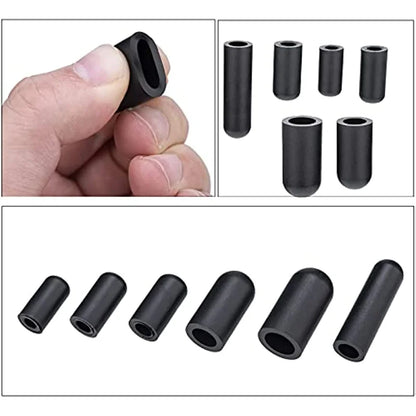 80PCS Black Vacuum Dust Cap Set - Rubber Carburetor Hose Covers for Automotive Vacuum Line Protection