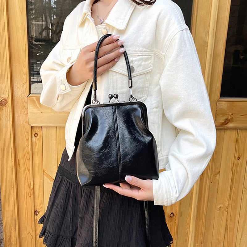 Vintage Brown Women’s Handbag – PU Leather Designer Shoulder & Crossbody Bag