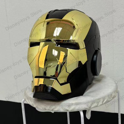 1:1 Iron Man Helmet Mk5 to Mk50 – Avengers War Machine Cosplay with Electric Open/Close, English Voice & Remote Control, Christmas Gift Toy