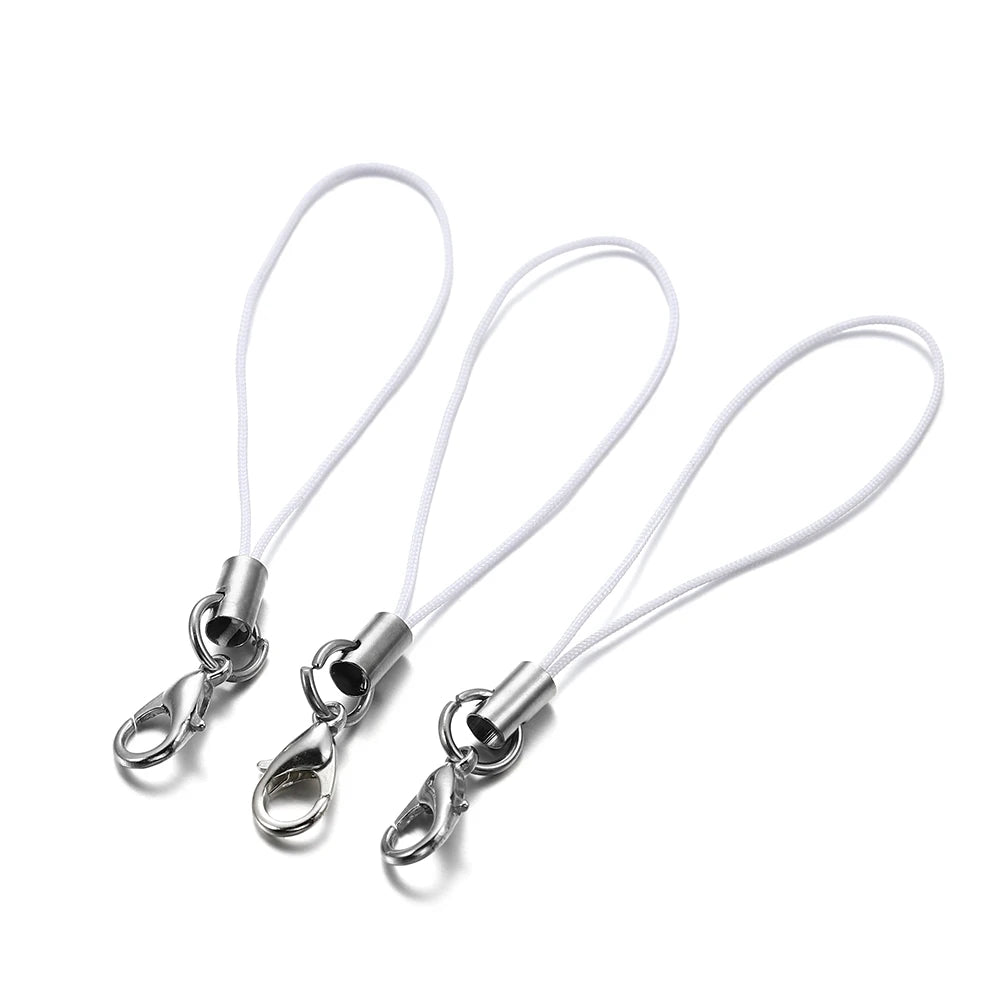 20/50/100PCS Lanyard Strap Cords - Lobster Clasp Rope Keychains for Charms, Pendants, Mobile Accessories & DIY Crafts
