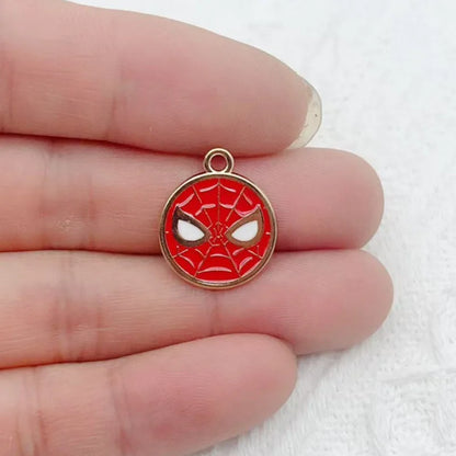10-Piece Cartoon Alloy Pendant Set - Oil Drop Charms for DIY Earrings, Jewelry Making, and Keychain Accessories