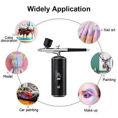 Portable Air Brush with Compressor – Airbrush Pen for Cake Decorating, Crafts & Art Painting