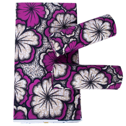 Original African Wax Print Fabric - 100% Cotton Colorful Dutch Ankara Pagne