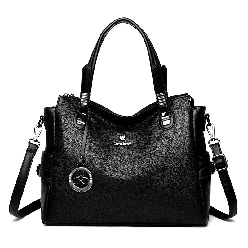 Luxury Women’s Leather Casual Tote Bag – High Quality Large Shoulder & Crossbody Handbag