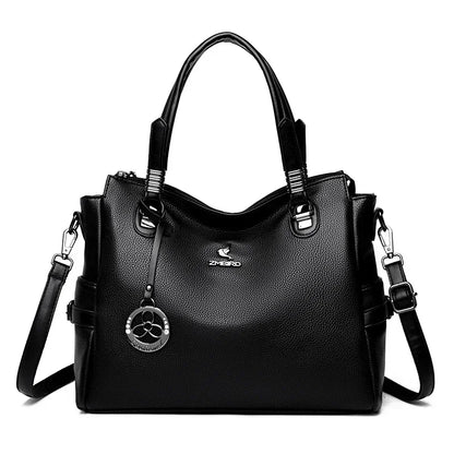 Luxury Women’s Leather Casual Tote Bag – High Quality Large Shoulder & Crossbody Handbag