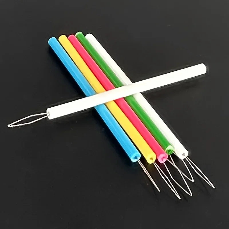 5-Piece Sewing Threading Tool Set - Plastic Threaders for Beadwork, Crafts & Hand Sewing