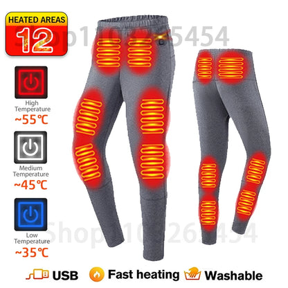 52-Zone USB Heated Winter Underwear for Men & Women – Thermal Electric Heating Jacket and Winter Clothing Accessories