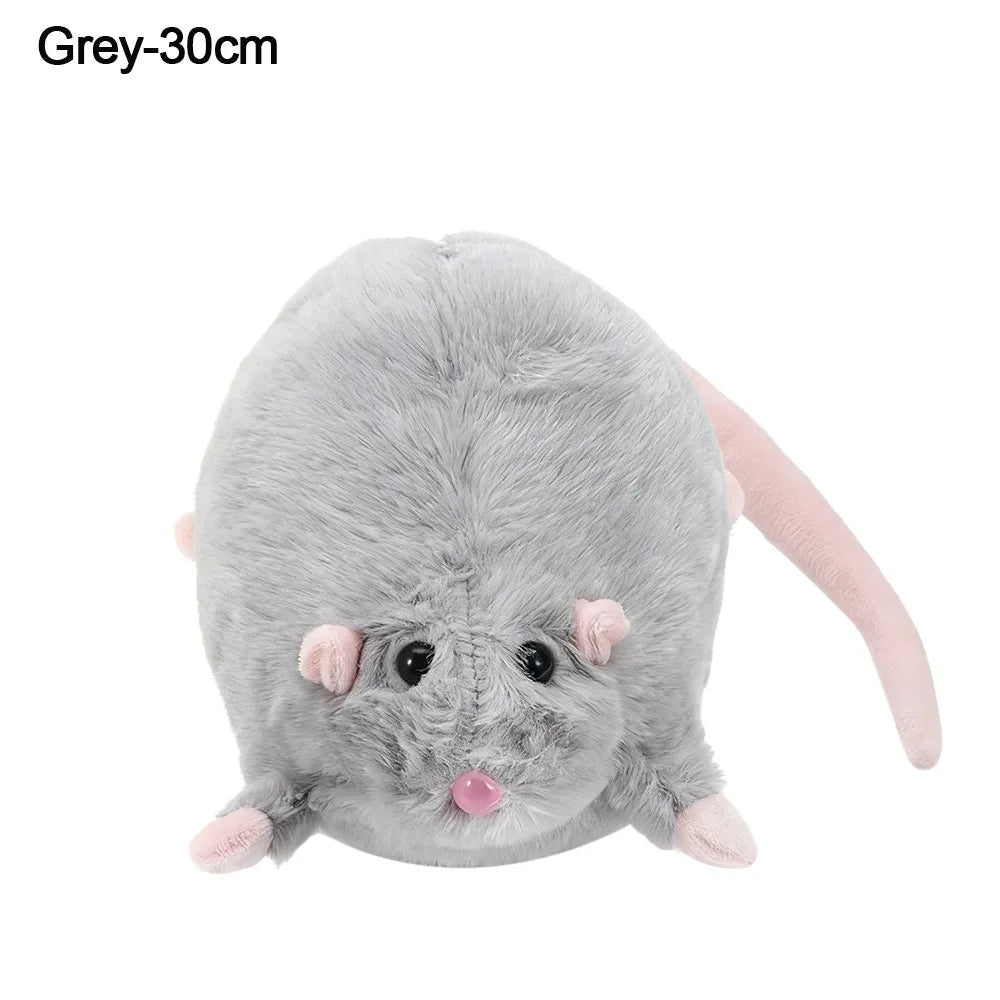 Cute Mouse Plush Doll 35/50cm - Cartoon Flower Branch Rat Stuffed Animal Birthday Gift