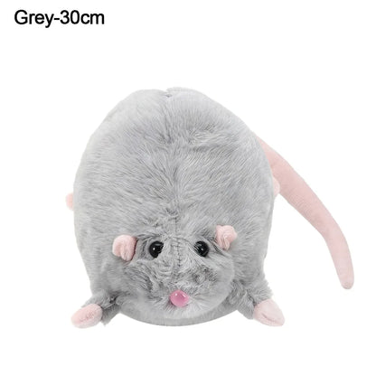 Cute Mouse Plush Doll 35/50cm - Cartoon Flower Branch Rat Stuffed Animal Birthday Gift