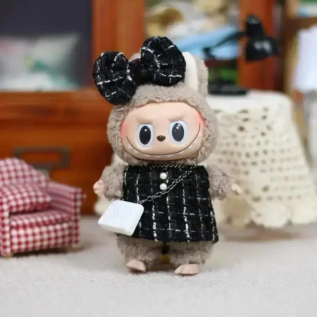17cm Labubu Doll Clothes Set – Kpop EXO Labubu Idol V1 V2 Skirt & Sweater Outfit, Clothing Gift