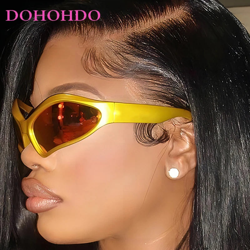 Y2K Punk Sunglasses - Special-Shaped UV400 Windproof Goggles for Men and Women, Cycling and Party Eyewear