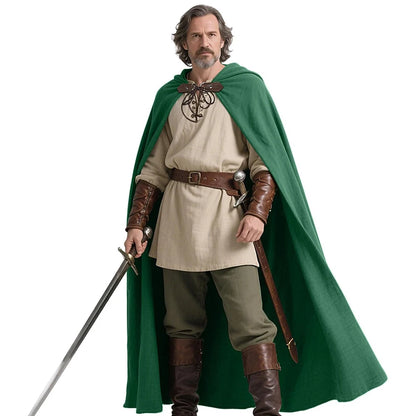 Medieval Cosplay Hooded Cloak – Cape for Halloween, Party, and Performance Costumes