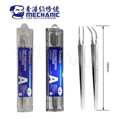 MECHANIC AAA-14/AAA-15 Stainless Steel Ultra Fine Tweezers – High Hardness Precision Tool for SMD, PCB & BGA Motherboard Repair