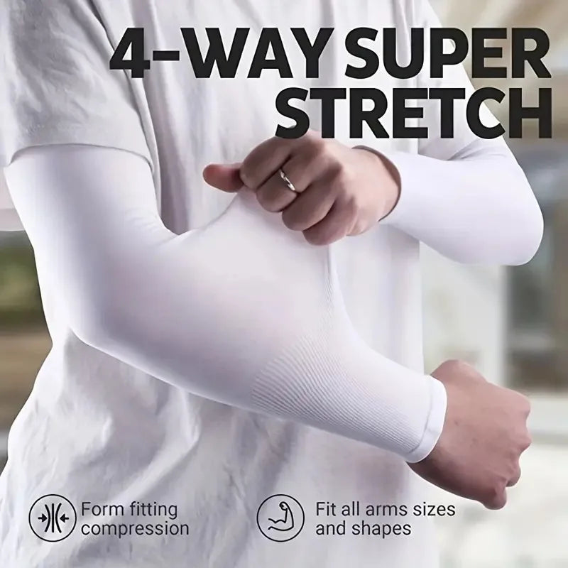 3 Pair Breathable UV Protection Sleeves - Sun Protective Gear for Sports, Driving, and Outdoor Activities