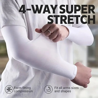 3 Pair Breathable UV Protection Sleeves - Sun Protective Gear for Sports, Driving, and Outdoor Activities