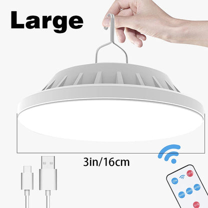 Solar Camping Lantern - 60/120 LED Rechargeable Portable Light with Remote and Power Bank