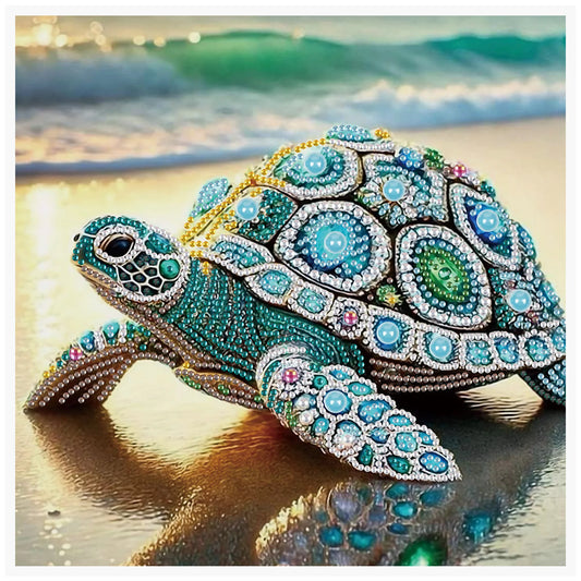Turtle Diamond Art Kit - Special Shape Gemstone Painting Craft for Beginners Adults Home Wall Decor Gift