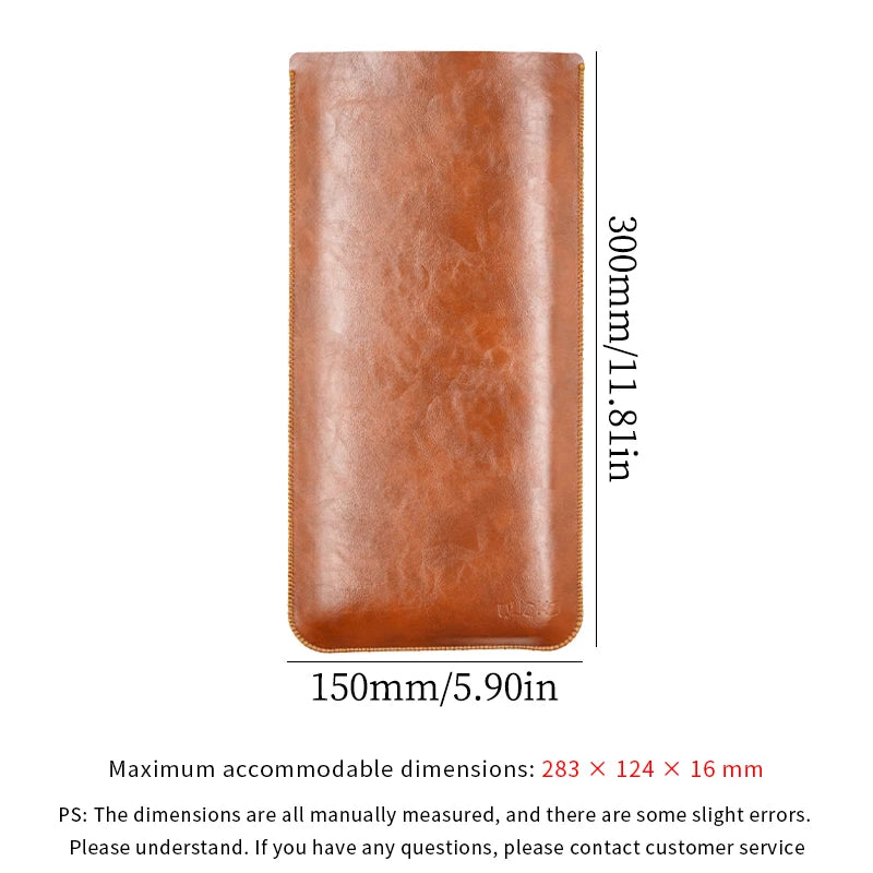 Ultra-Thin PU Leather Keyboard Sleeve - Slim Protective Pouch for Magic Keyboard 2nd/3rd Gen & Logitech K380