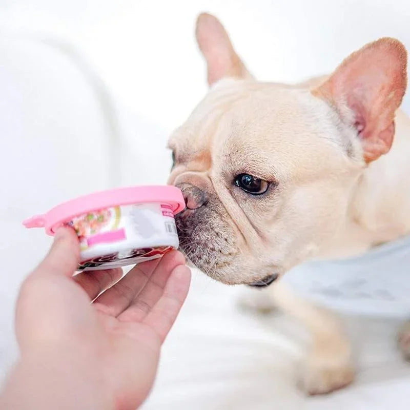 3-in-1 Reusable Pet Food Can Silicone Cover: Seal Cap Lid for Dogs and Cats - Suitable for 8.5cm/7.5cm/6.5cm Storage Tin, Essential Pet Supplies