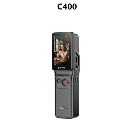 SJCAM C400 Action Camera Combo 4K Sport DV – Dual Touch Screen Vlog Camera with 7H Battery & Accessory Kit