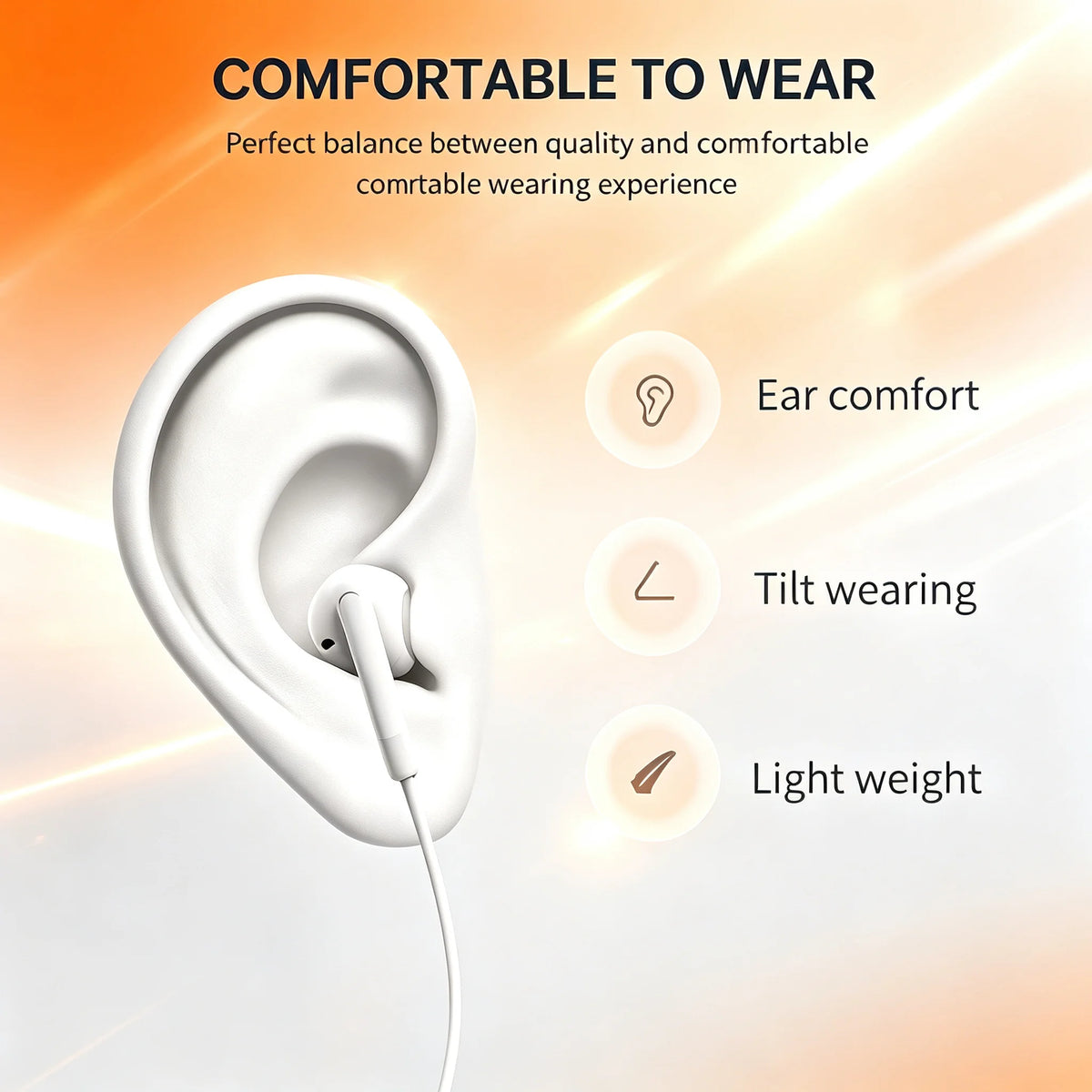 USB-C Wired Earphones with Microphone - In-Ear Headphones for iPhone 15/16, Xiaomi, Redmi, Huawei, Samsung, and Laptops