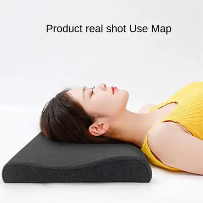 Memory Cotton Neck Pillow — Ultra-Thin, Low Profile, Spinal Support & Anti-Fall Breathable Pillow