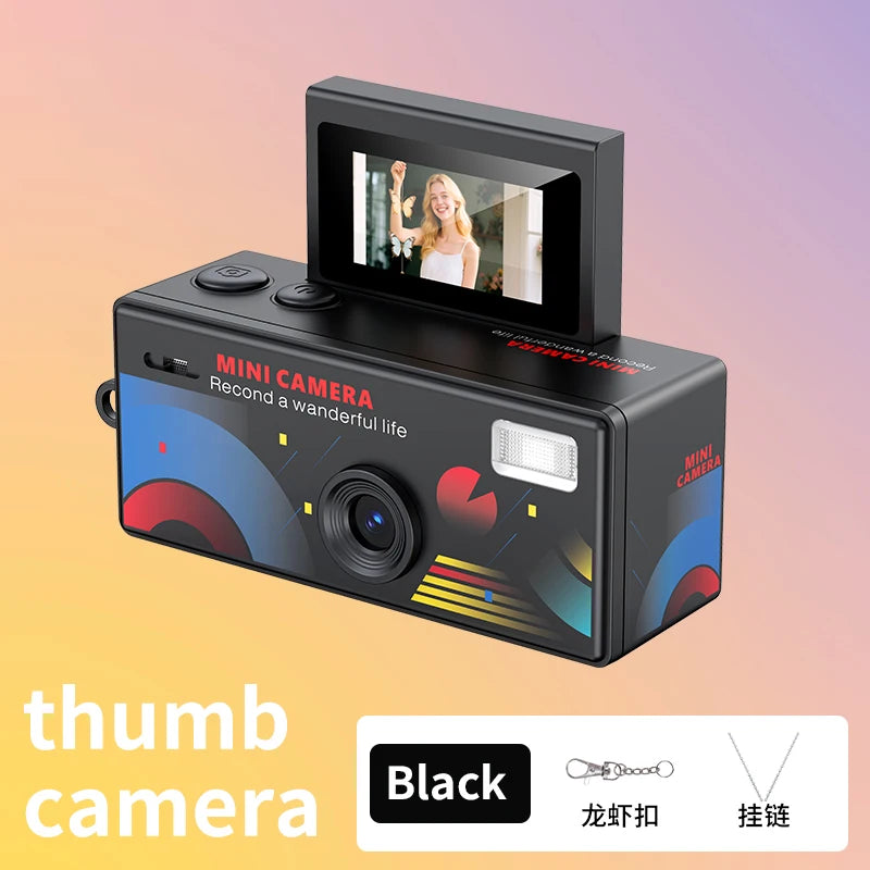 Ourlife Mini Keychain Camera - 0.96-Inch Flip Screen Retro CCD 720P Digital Video Recorder