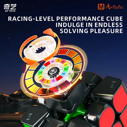 Qiyi M Pro Art Edition 3x3 Magnetic Speed Cube - Stickerless Magic Cube Puzzle Toy