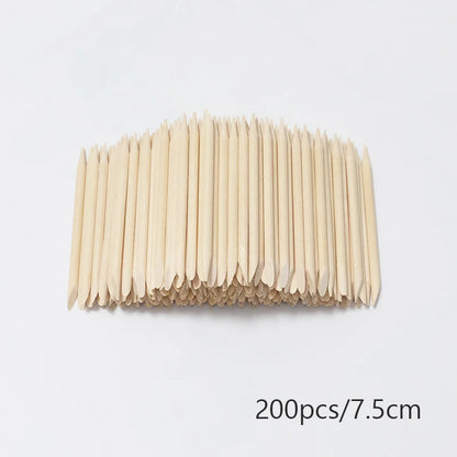 Lurayee Orange Wood Nail Cuticle Pusher – Manicure Tool for Nail Art, Gel Polish, and Nail Design
