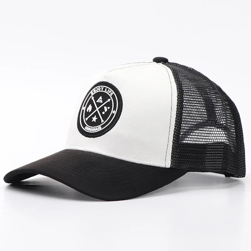 Unisex Cotton Mesh Trucker Hat - Multi Color Casual Summer Baseball Cap for Men & Women