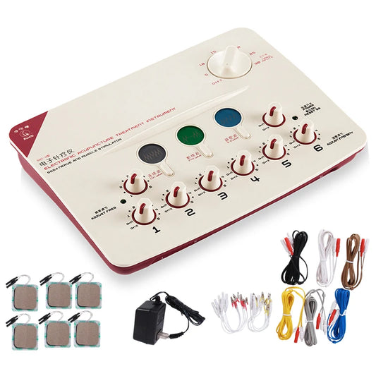 EMS Electroacupuncture Massage Device – 6 Waveform Low-Frequency Muscle Stimulator for Relaxation Therapy