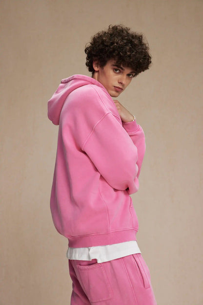 Batik Fleece Zipper Hoodie – Warm Ethnic Style Zip-Up Sweatshirt