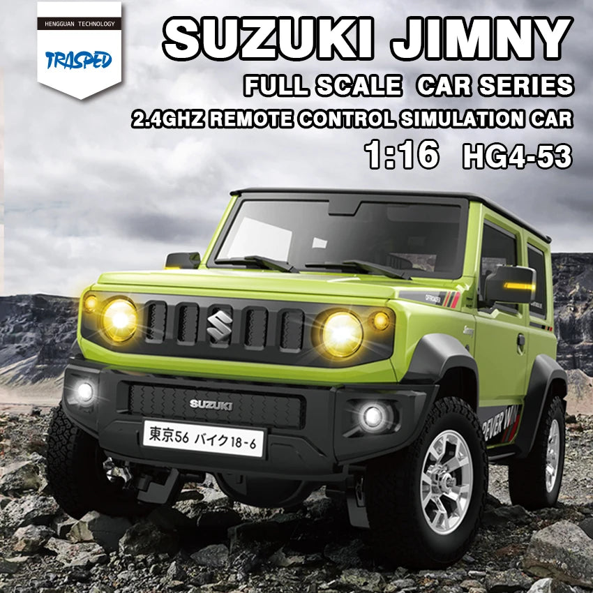 HG4-53 Pro Suzuki Jimny 1/16 Scale RC Car with Light, Sound & Smoke – 2.4G Remote Control Crawler