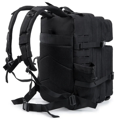 QT&QY 25L/45L Tactical Backpack – Outdoor Survival & Hiking Rucksack for Men & Women, Bug Out Bag with Bottle Holder