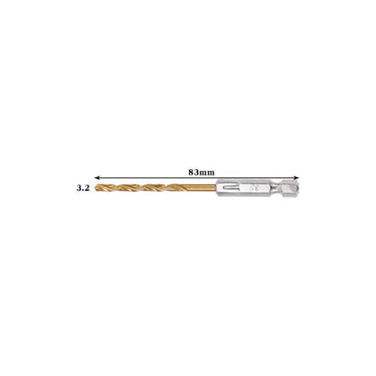 Hexagonal Handle 13-Piece Titanium Twist Drill Bit Set, 1.5-6.5mm Electric Drill and Screwdriver Reaming Tool