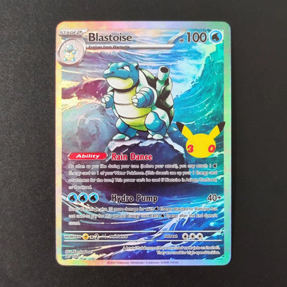 Blastoise 2/102 Foil Texture Collectible Card - English Edition Premium Anime Trading Card for Collectors
