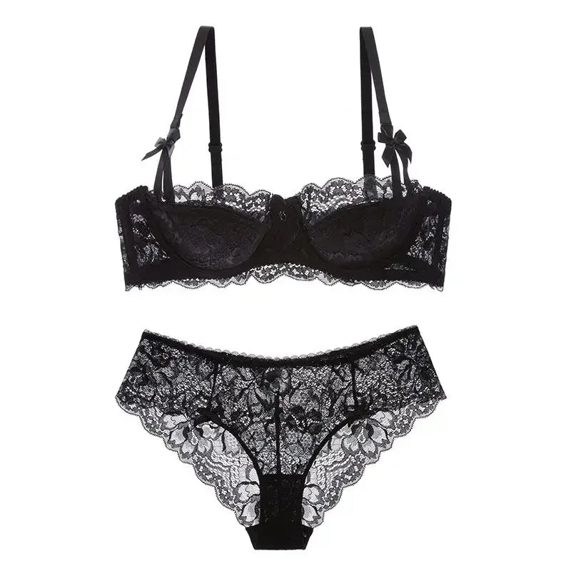 MOYISU French Romantic Lace Bra – Comfortable, Breathable & Sexy Slim Fit Underwear for Women