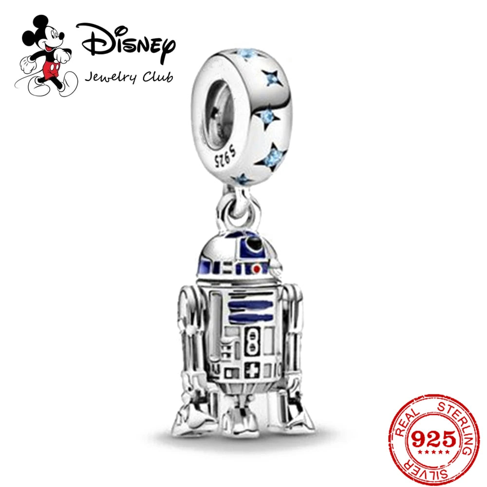 New 925 Sterling Silver Mickey Minnie Vinnie Charm – Beaded Fit for Original Pendant Bracelet, DIY Ladies Jewelry